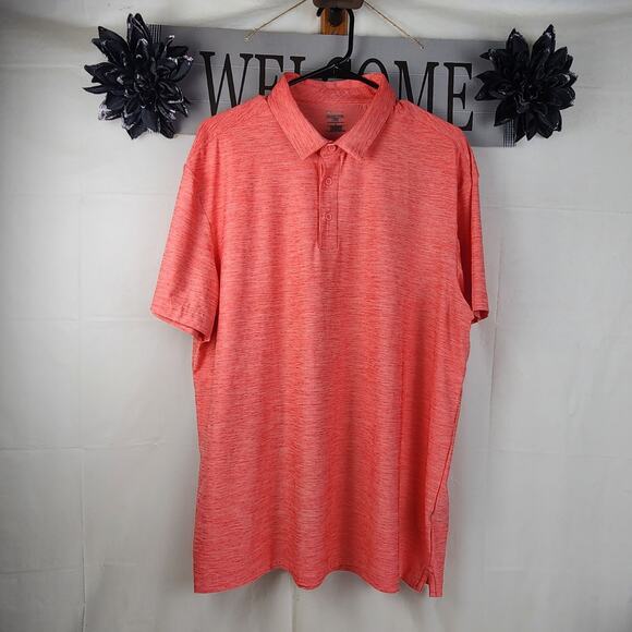 Member's Mark Peach Colored Performance Golf Polo Collared Shirt Men's Size L - Picture 1 of 6